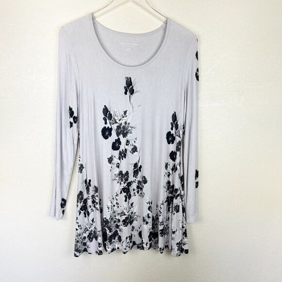 Soft Surroundings Long Sleeve Floral Blouse Top Small - Picture 1 of 6